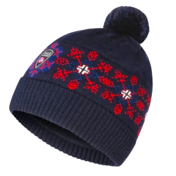 Dale of Norway OBERSTDORF Merino Wool Pom Pom Beanie Hat Ski Outdoor Winter NWT - Picture 2 of 11